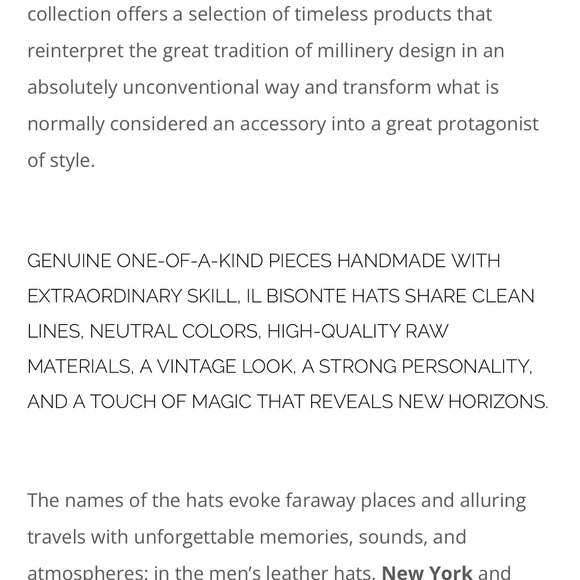 NWT Black Leather Pork Pie Hat (man or woman) from Il Bissonte shop - Florence - Picture 5 of 9